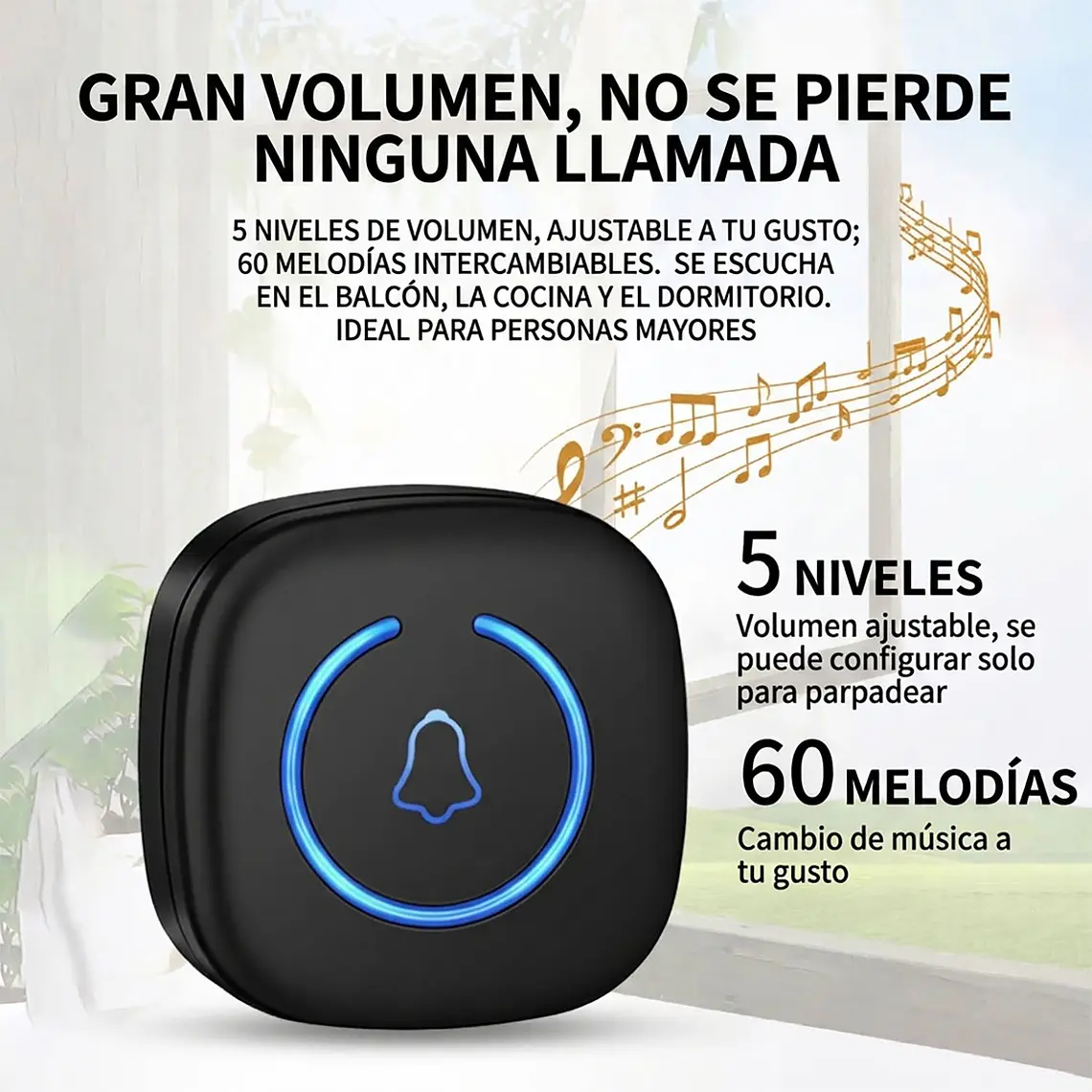 Alarma Y Botón De Llamada Inalámbrico Emergencia Cuidador 4