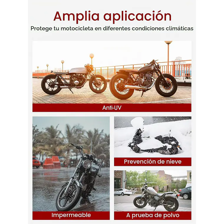 Funda Impermeable Para Motocicleta Resistente Al Polvo Y Uv 3