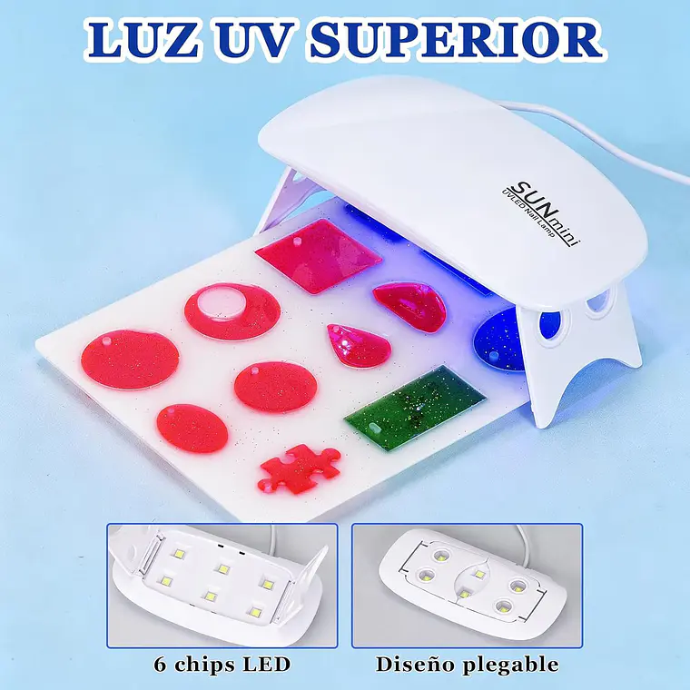 Kit Resina Uv 104 Pcs Joyas Bisuteria + Lampara + Accesorios 5