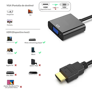Adaptador Conversor Hdmi A Vga