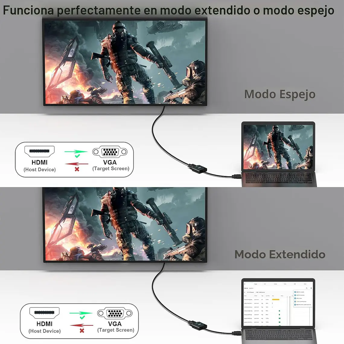 Adaptador Conversor Hdmi A Vga 4