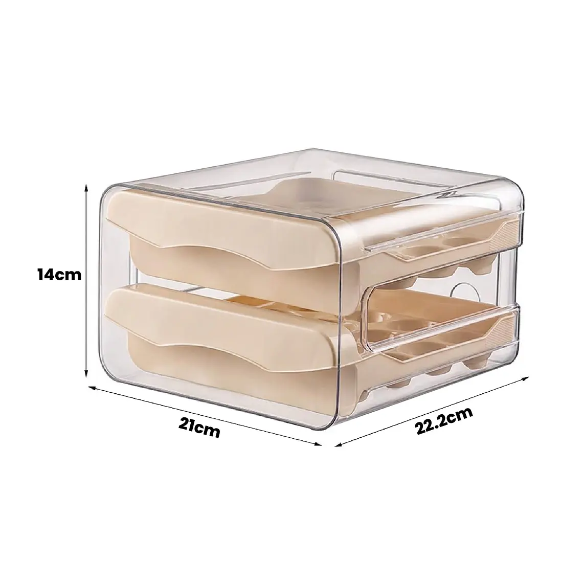 Organizador De Huevos Caja Para 32 Huevos 2 Niveles 6