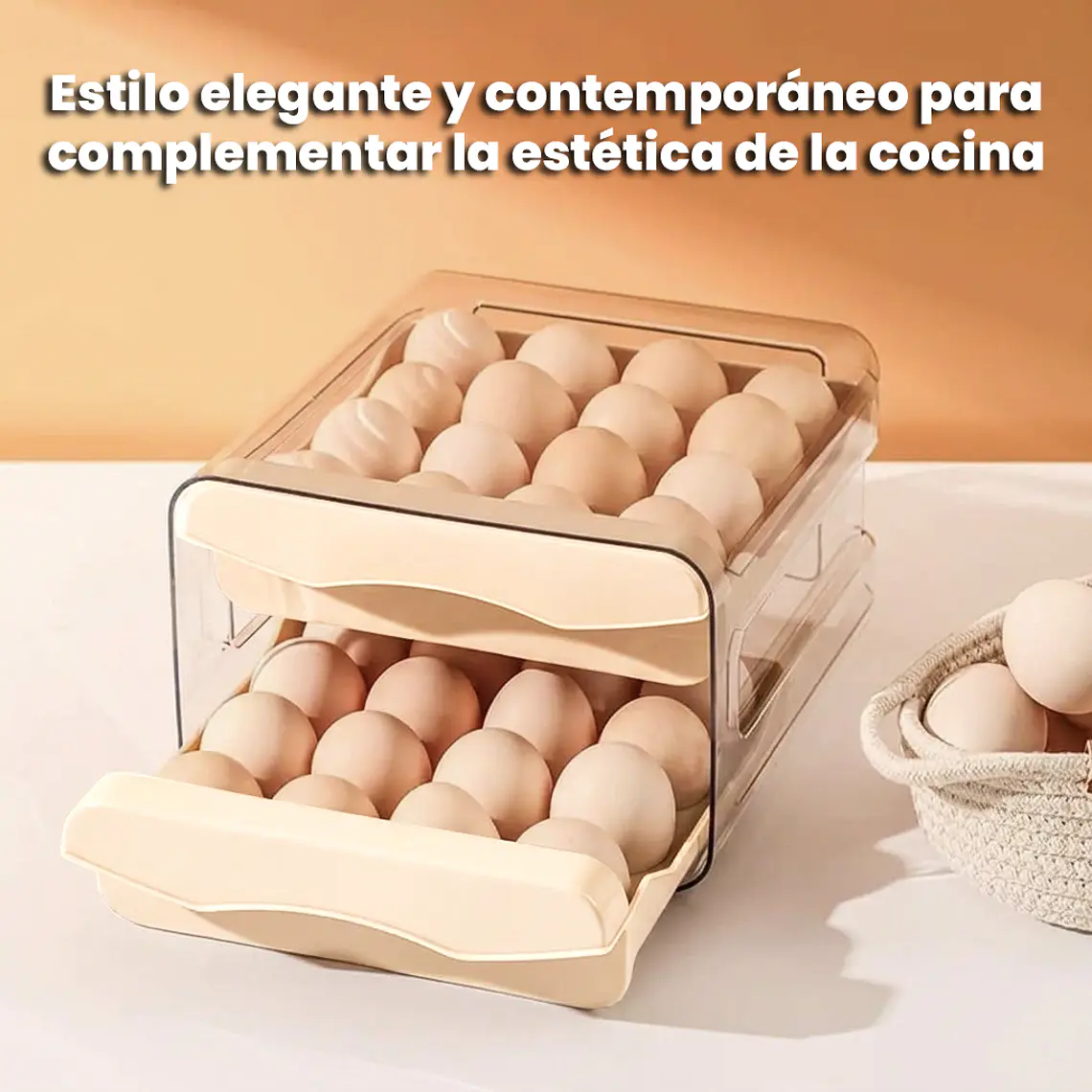 Organizador De Huevos Caja Para 32 Huevos 2 Niveles 3