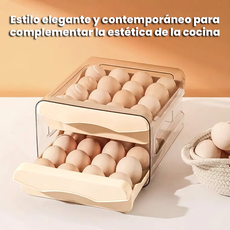 Organizador De Huevos Caja Para 32 Huevos 2 Niveles 3