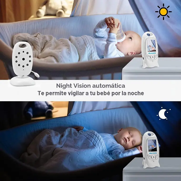 Camara Monitor Bebes Con Microfono Vision Nocturna 3