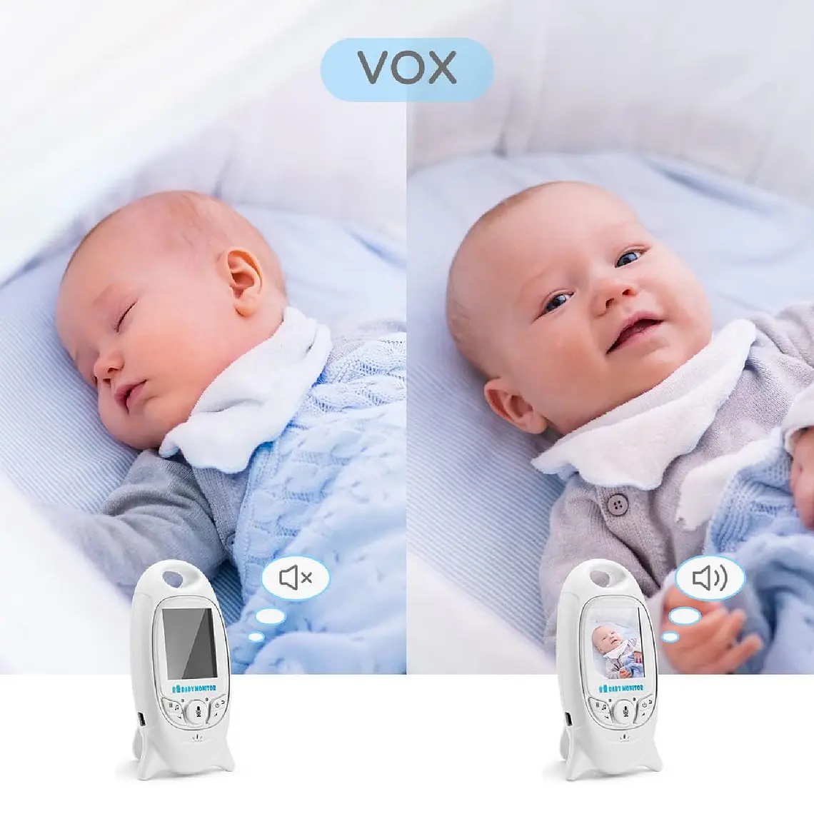 Camara Monitor Bebes Con Microfono Vision Nocturna 6