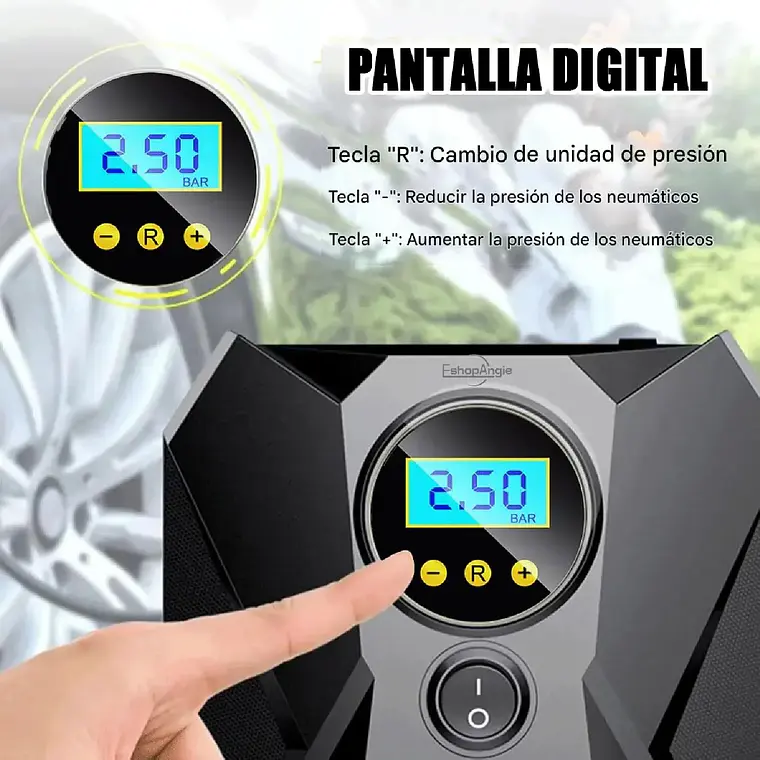Compresor De Aire 12v Para Vehículos Neumaticos Auto 6