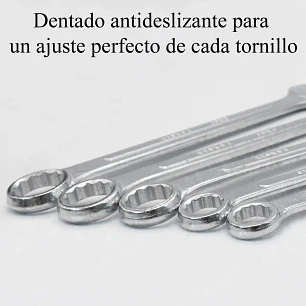 Juego De Llave Combinada Punta Corona 14 Pcs