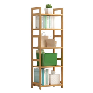 Organizador Estante De Bambu De 5 Niveles 35x23.5x125cm