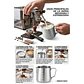 Jarra De Espuma Leche Barista Acero 600ml Pitcher Con Medida - Miniatura 3
