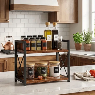 Organizador Repisa De Cocina Especiero 2 Niveles De Mesa