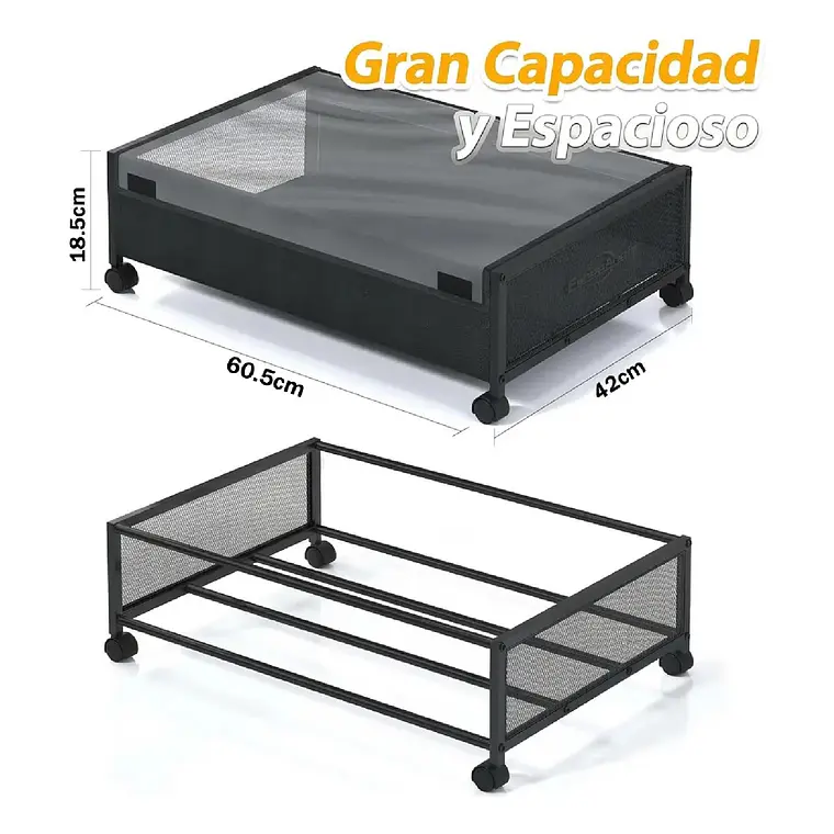 Caja Organizadora De Ropa Bajo La Cama Con Ruedas Y Tapa 5