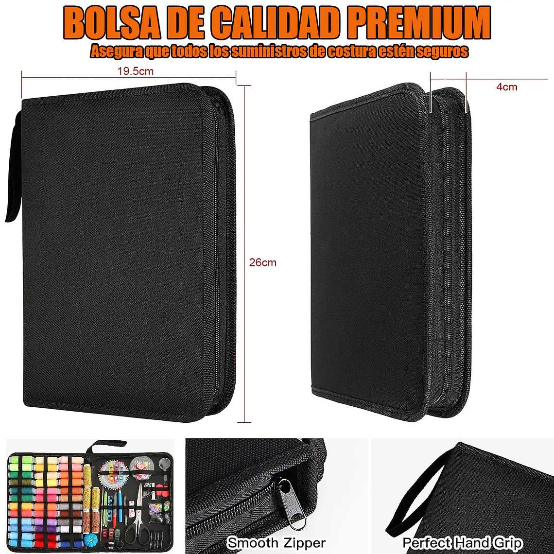 Kit De Costura Con Estuche Suministros De Costura 200 Pcs 7