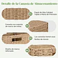 Canasto Organizador De Mimbre De Cuerda De Papel 32x32x32 - Miniatura 4