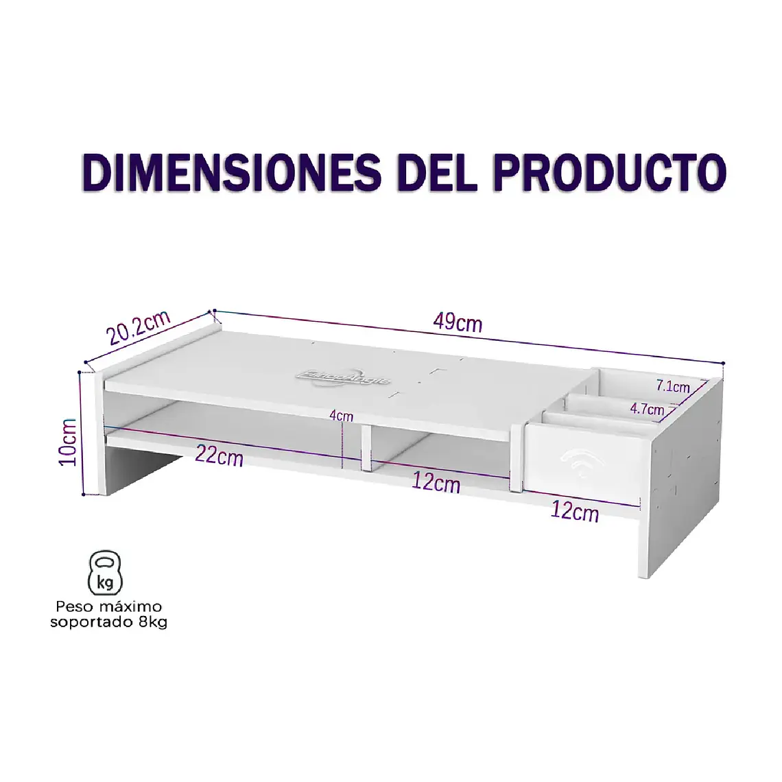 Elevador Base De Monitor Notebook Organizador Armable 6