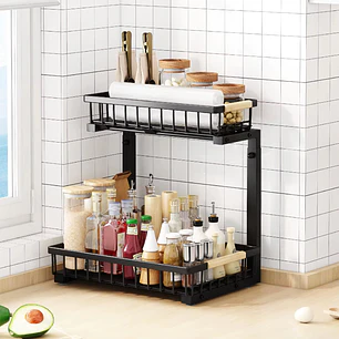 Estante Organizador Multiuso De Cocina 2 Niveles Deslizable