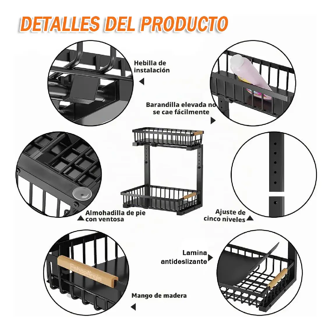 Estante Organizador Multiuso De Cocina 2 Niveles Deslizable 2