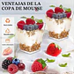 50 Set De Vasos Shot Postres Pocillos Vasos Plastico 160ml - Miniatura 2