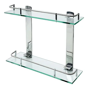 Organizador Repisa De Baño 2 Niveles Estante De Vidrio Ducha
