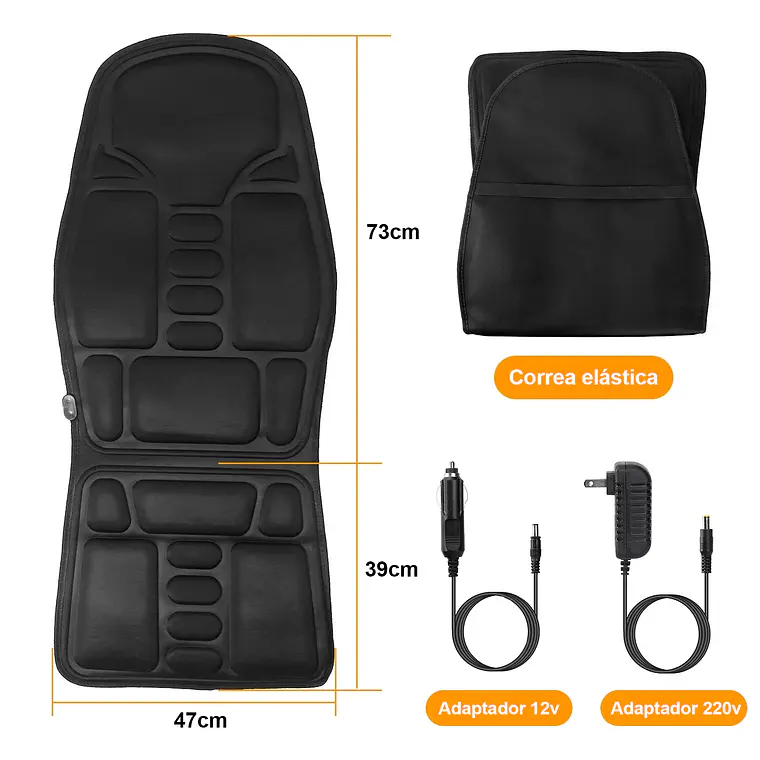Asiento Masajeador Cojin Masaje Espalda Auto, Casa U Oficina 6