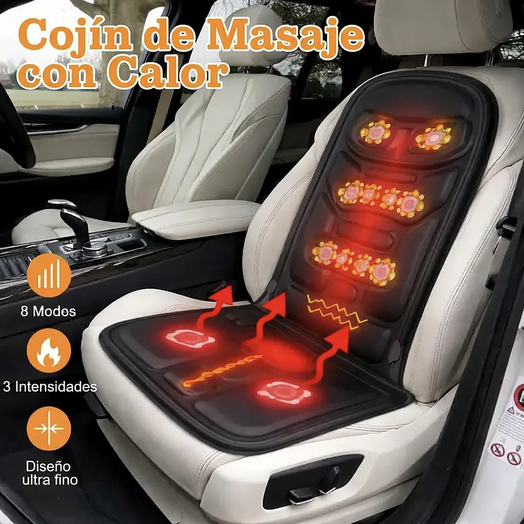 Asiento Masajeador Cojin Masaje Espalda Auto, Casa U Oficina 4