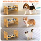 Comedero Bebedero Elevado Ajustable De Bambu Perros Y Gatos - Miniatura 5