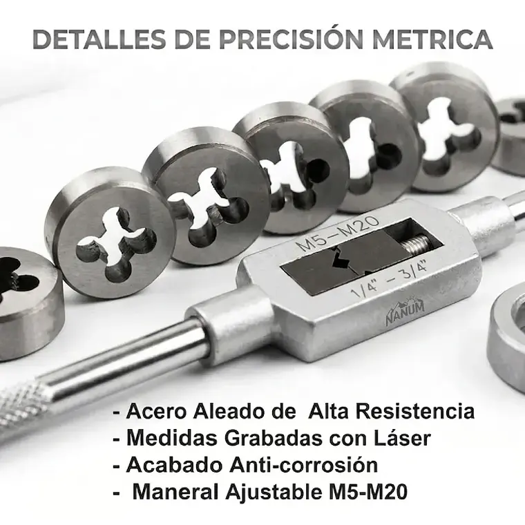 Set De 27pcs Terrajas Macho Hembra Estuche 3