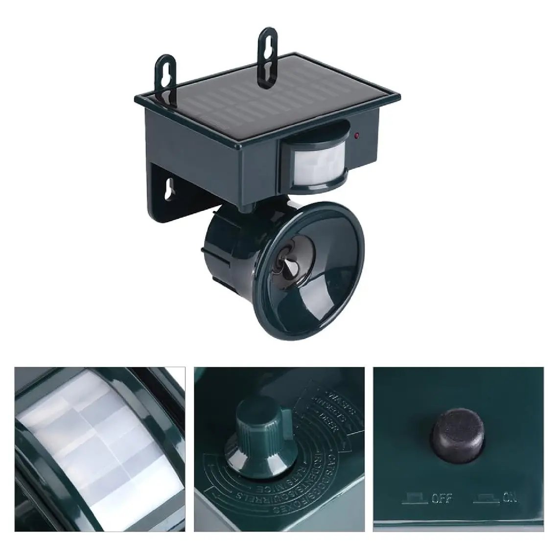 Ahuyentador Ultrasonido Repelente Solar Gatos/perros/aves 2