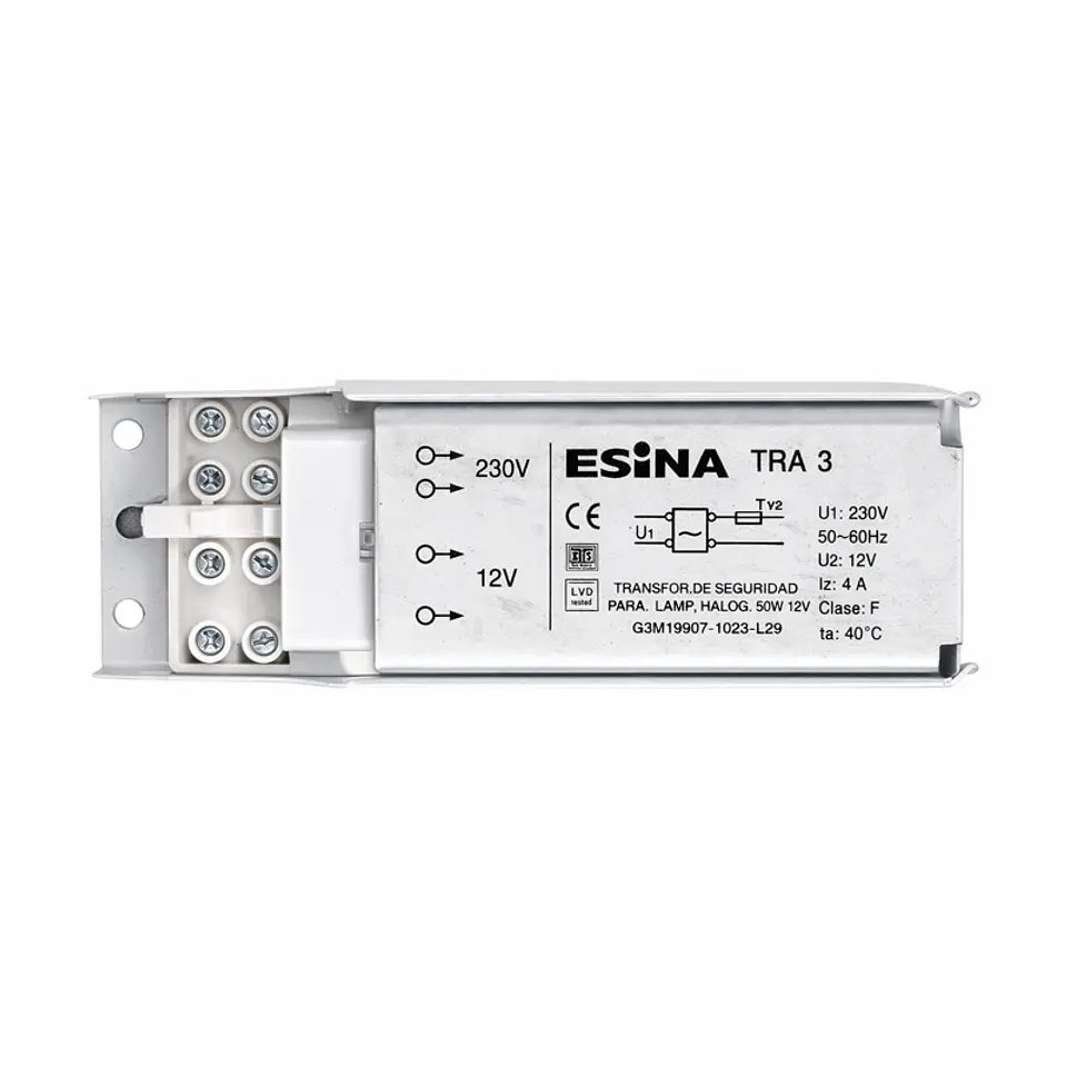 Transformador TRA3 220V/12V 50W - Esina	 1