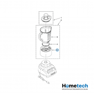 Portavaso Negro + Cortador Para Licuadora KitchenAid Original