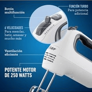 Batidora Manual Oster® 6 Velocidades Función Turbo FPSTHM3532