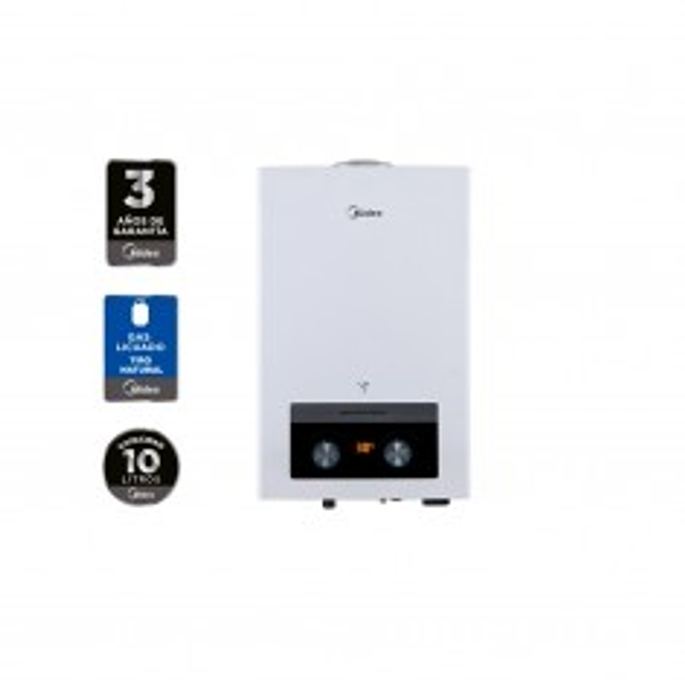 Calefont Midea 10 Litros Tiro Natural Gas Licuado 1