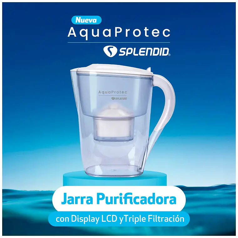 Jarra Purificadora De Agua 2,6 Litros Splendid Aquaprotec 3