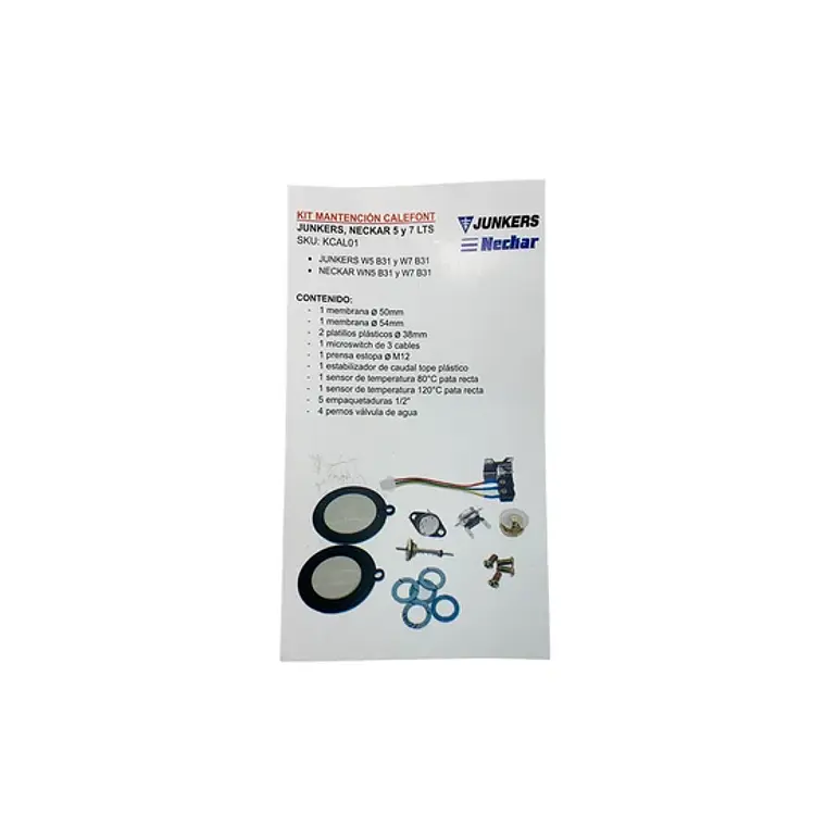 Kit Mantención Para Calefont Junkers Neckar W5/W7 2