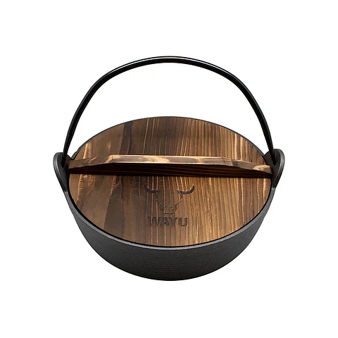 Olla con Tapa de Madera Wayu Iron Cast