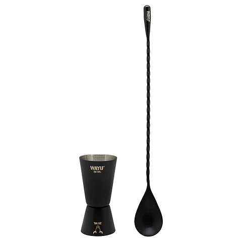 Set de Medidor + Cuchara Coctel Wayu