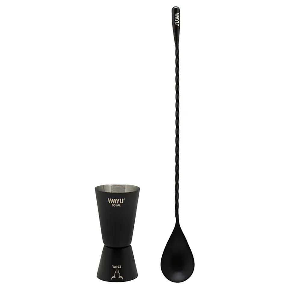 Set de Medidor + Cuchara Coctel Wayu 1