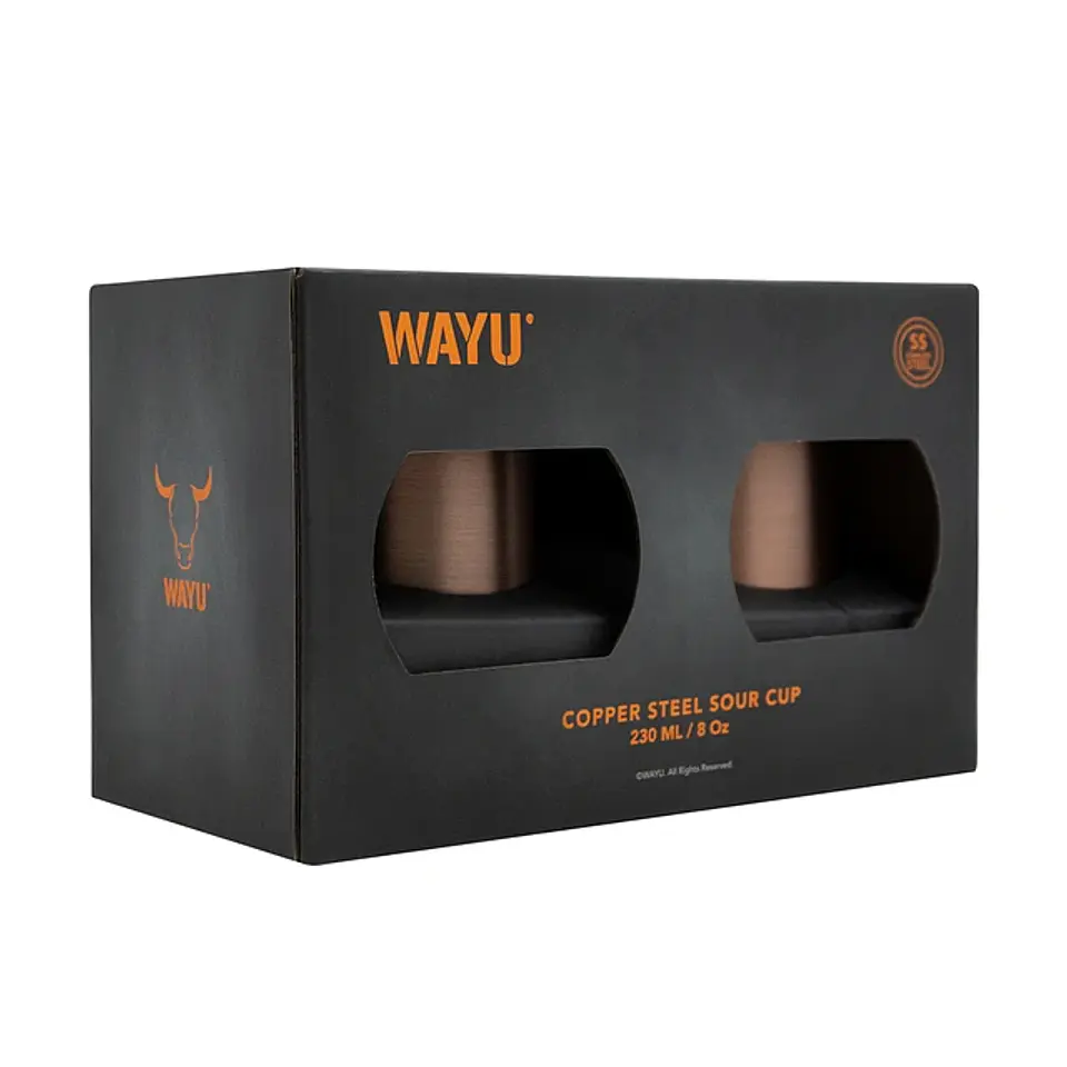 Set 2 Vasos Aperitivo Copper Line Wayu 3