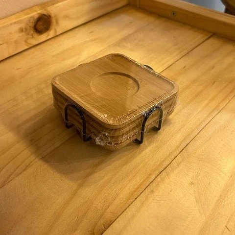 Posa Vaso Madera 4 Pcs