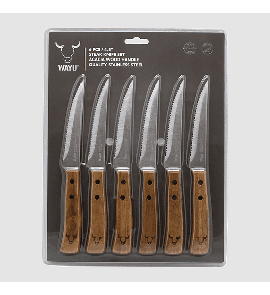 SET CUCHILLOS PRM 6 PCS WAYU