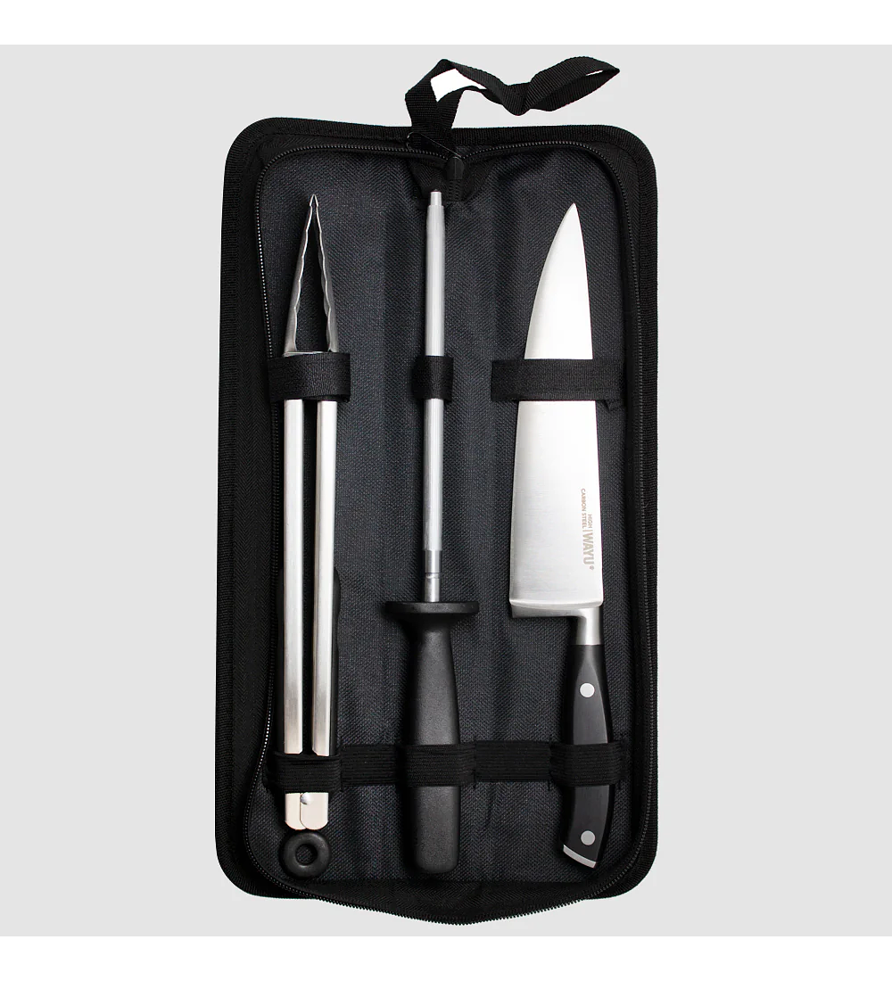 SET PARRILERO 3 PIEZAS C/FUNDA WAYU