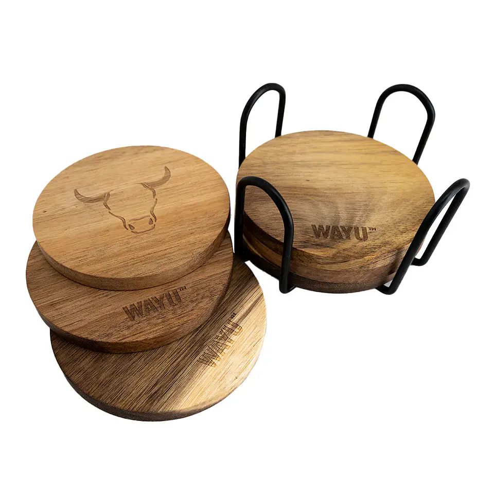 Set 6 Posavasos Madera Wayu 1
