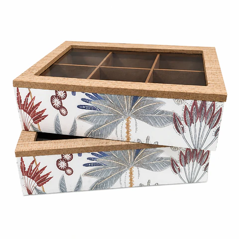 Caja de Té 6 Pcs Flores