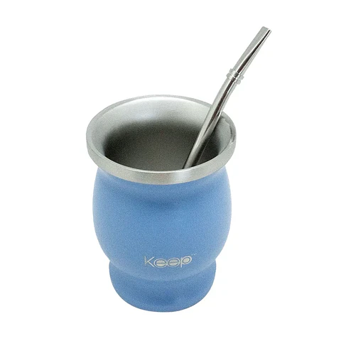 Set Mate + Bombilla Acero Inoxidable Keep