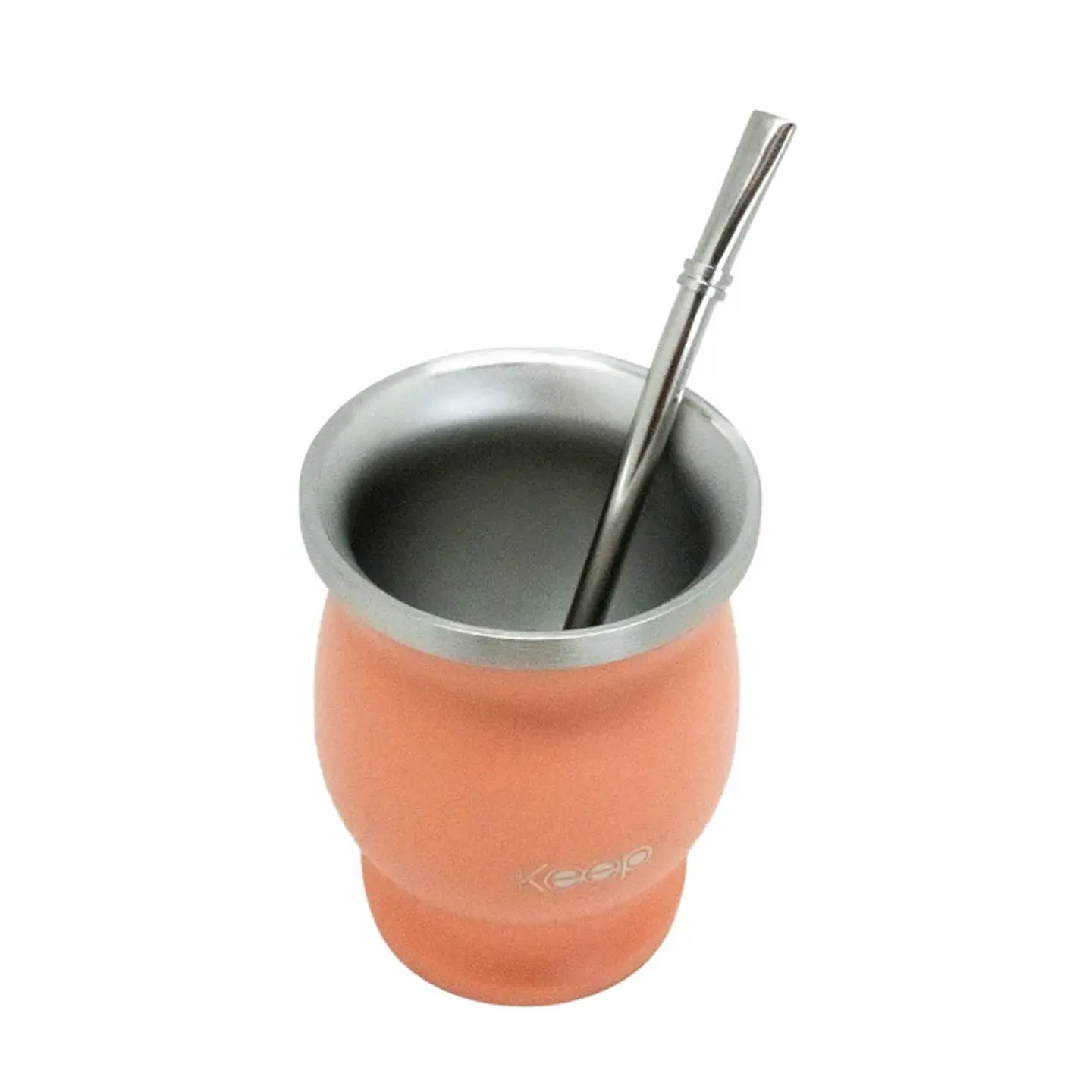 Set Mate + Bombilla Acero Inoxidable Keep 6