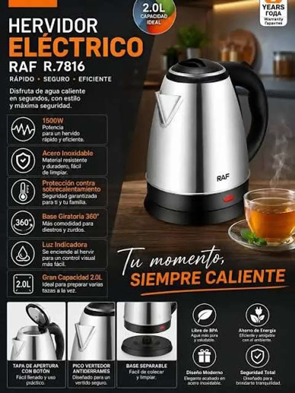 Hervidor Eléctrico Raf 1