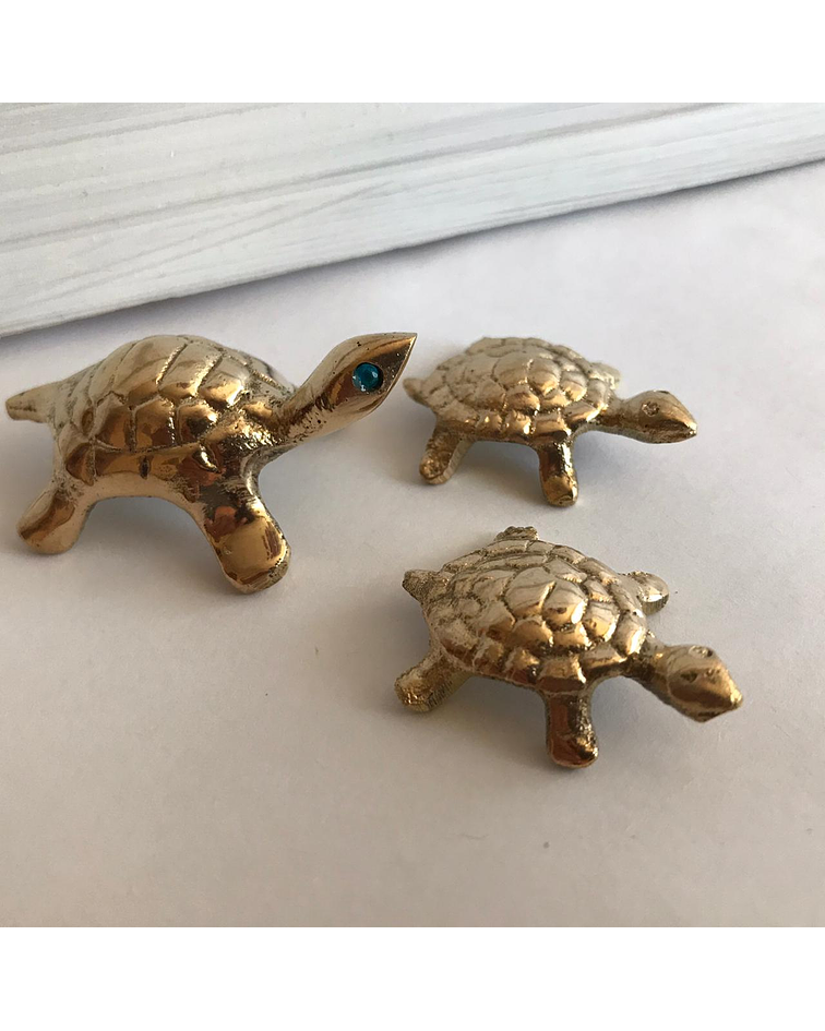 Tortugas de Bronce Trio Miniaturas