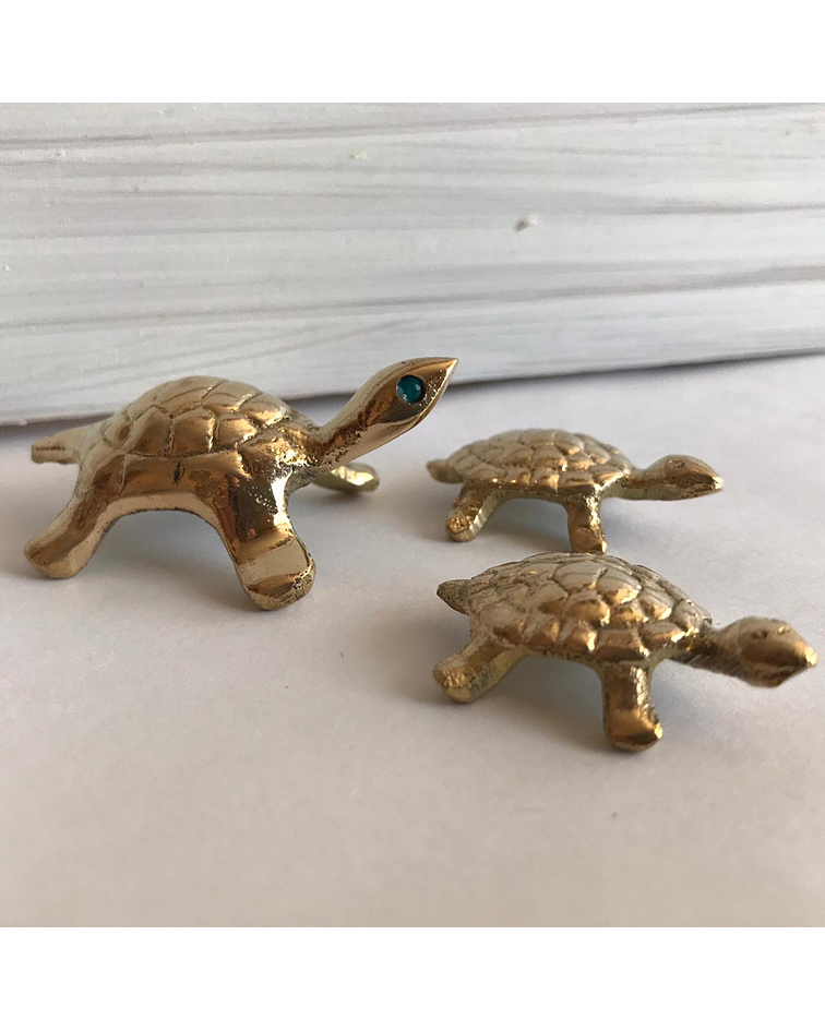 Tortugas de Bronce Trio Miniaturas