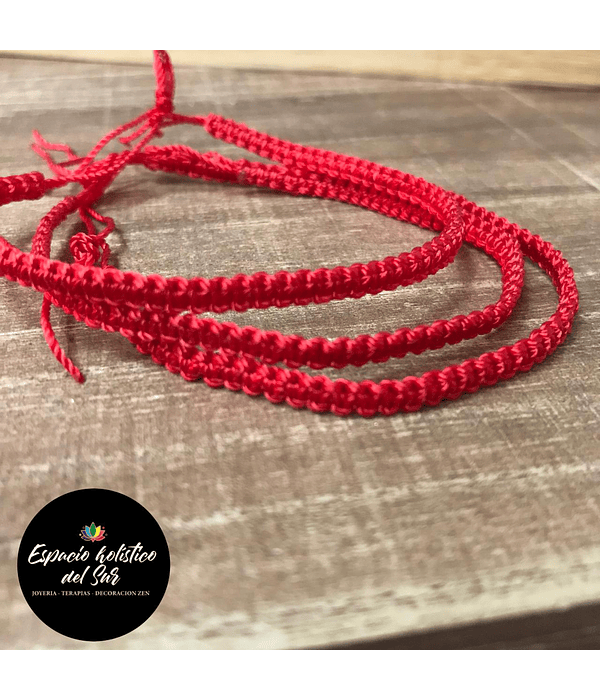 Pulsera  roja de Hilo