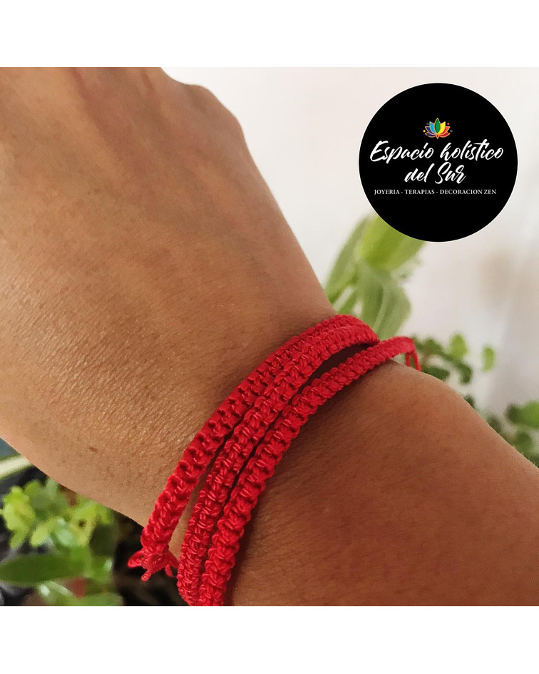 Pulsera  roja de Hilo